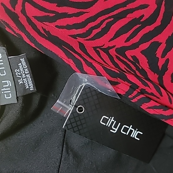 City Chic Crimson tiger dress NWT SZ 22 - Picture 2 of 2
